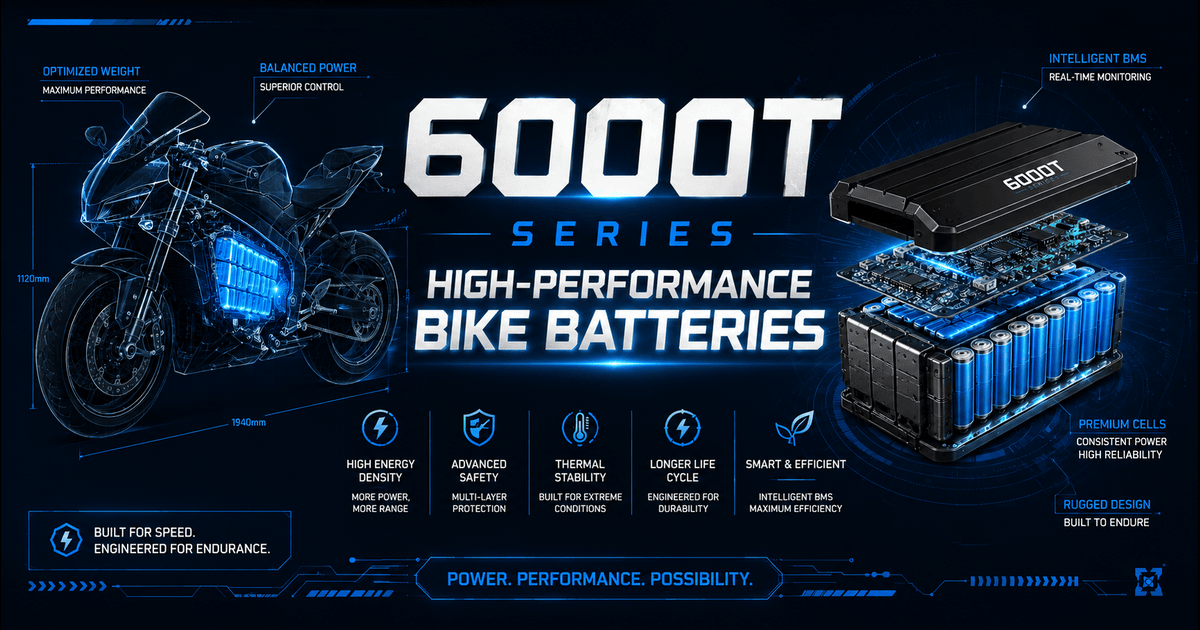 6000T Series High-Performance Bike Batteries
